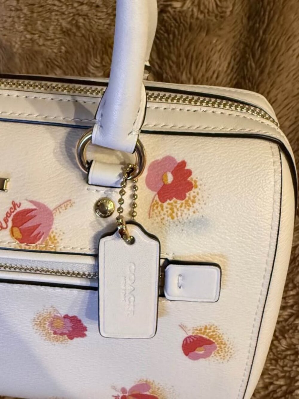 Coach Rowan Satchel w/ pop floral print - Picture 3 of 3